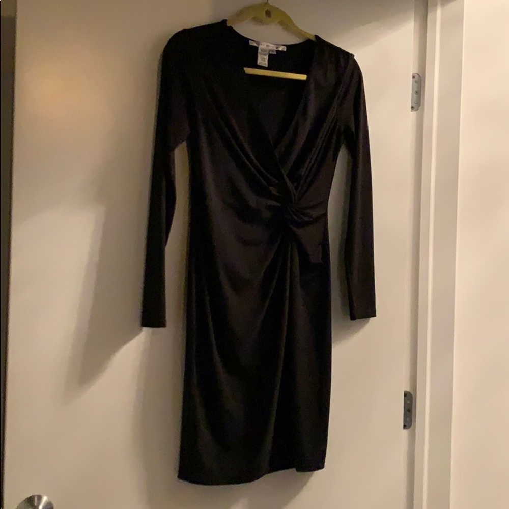 Max studio front twist black dress